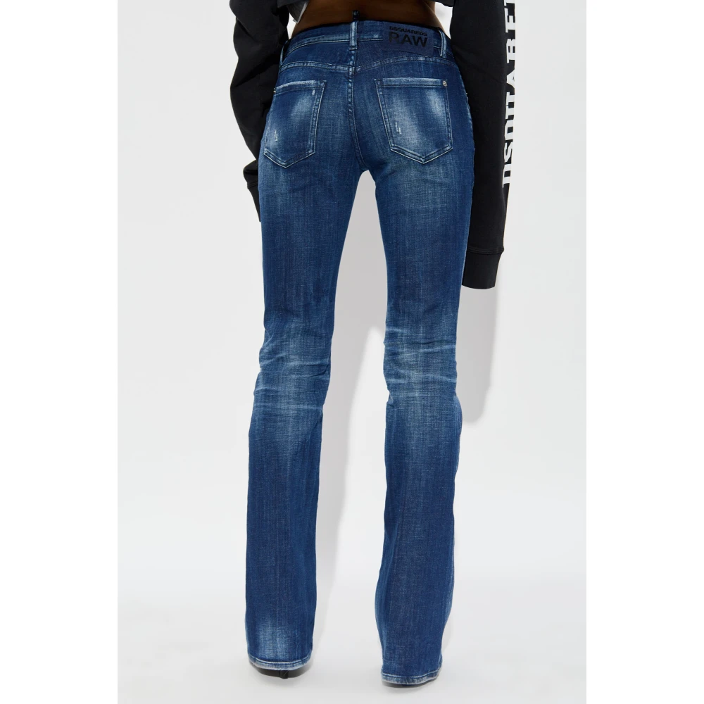 Dsquared2 Jeans Medium Waist Flare Blue Dames