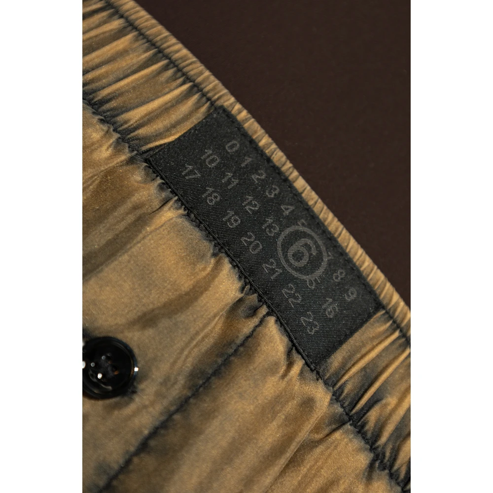 MM6 Maison Margiela Zijden wijde broek Beige Dames
