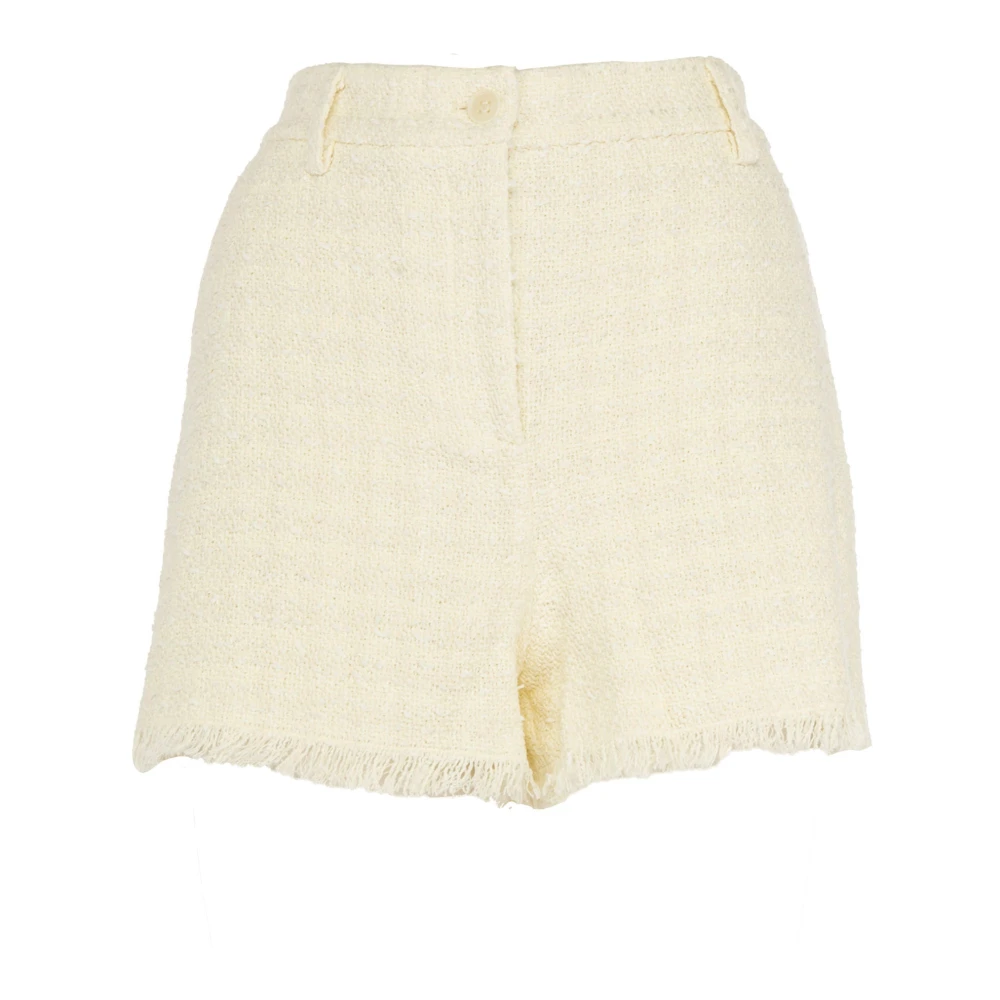 Pinko Witte zomer tweed shorts voor vrouwen White Dames