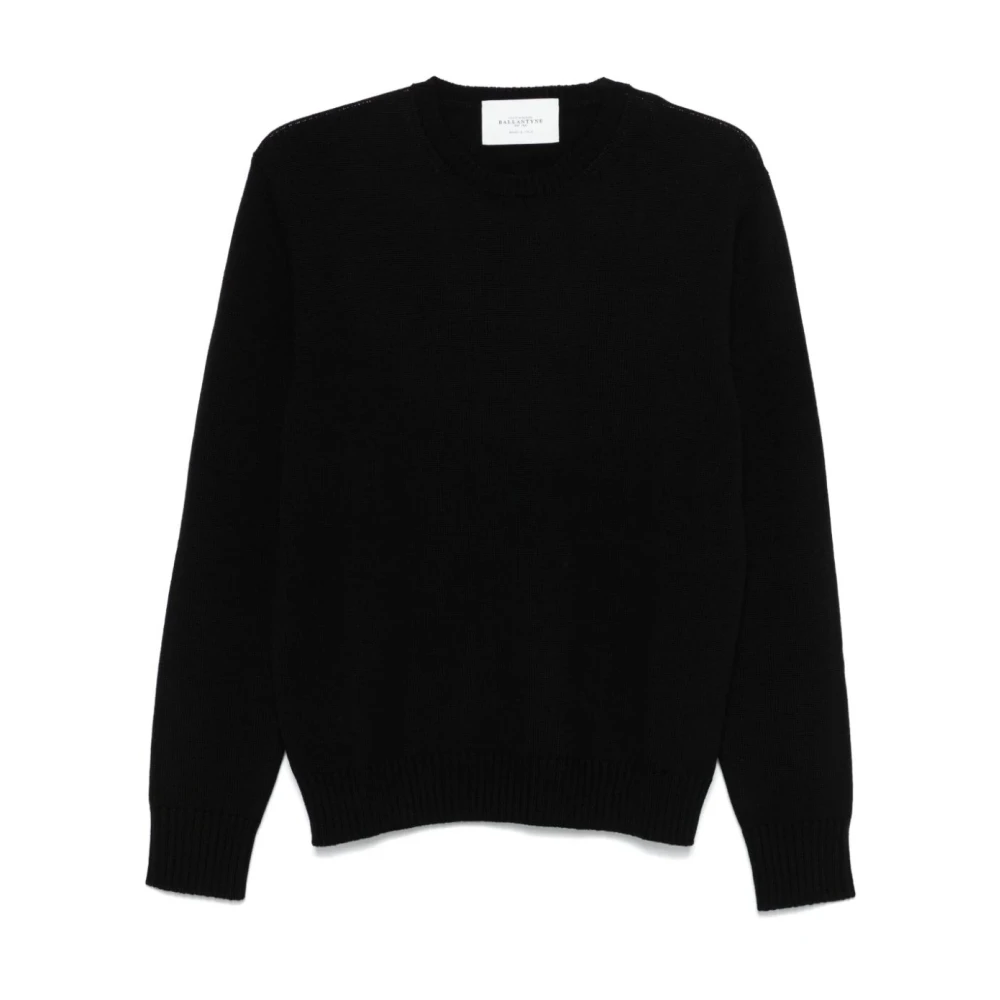 Ballantyne Merino Wol Pullover Sweater Black Heren