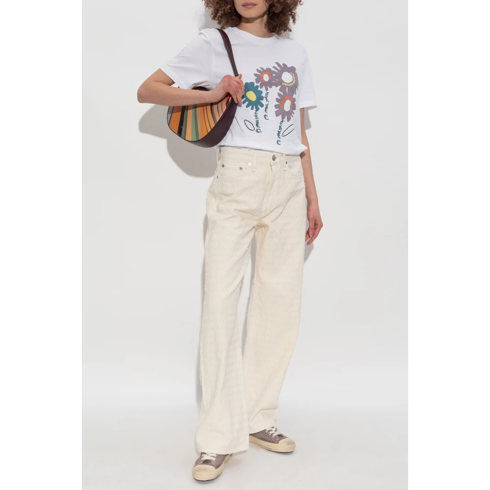 PS By Paul Smith T-shirt met logo White Dames