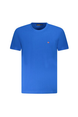 t-shirt-homme-en-coton-bleu-avec-broderie