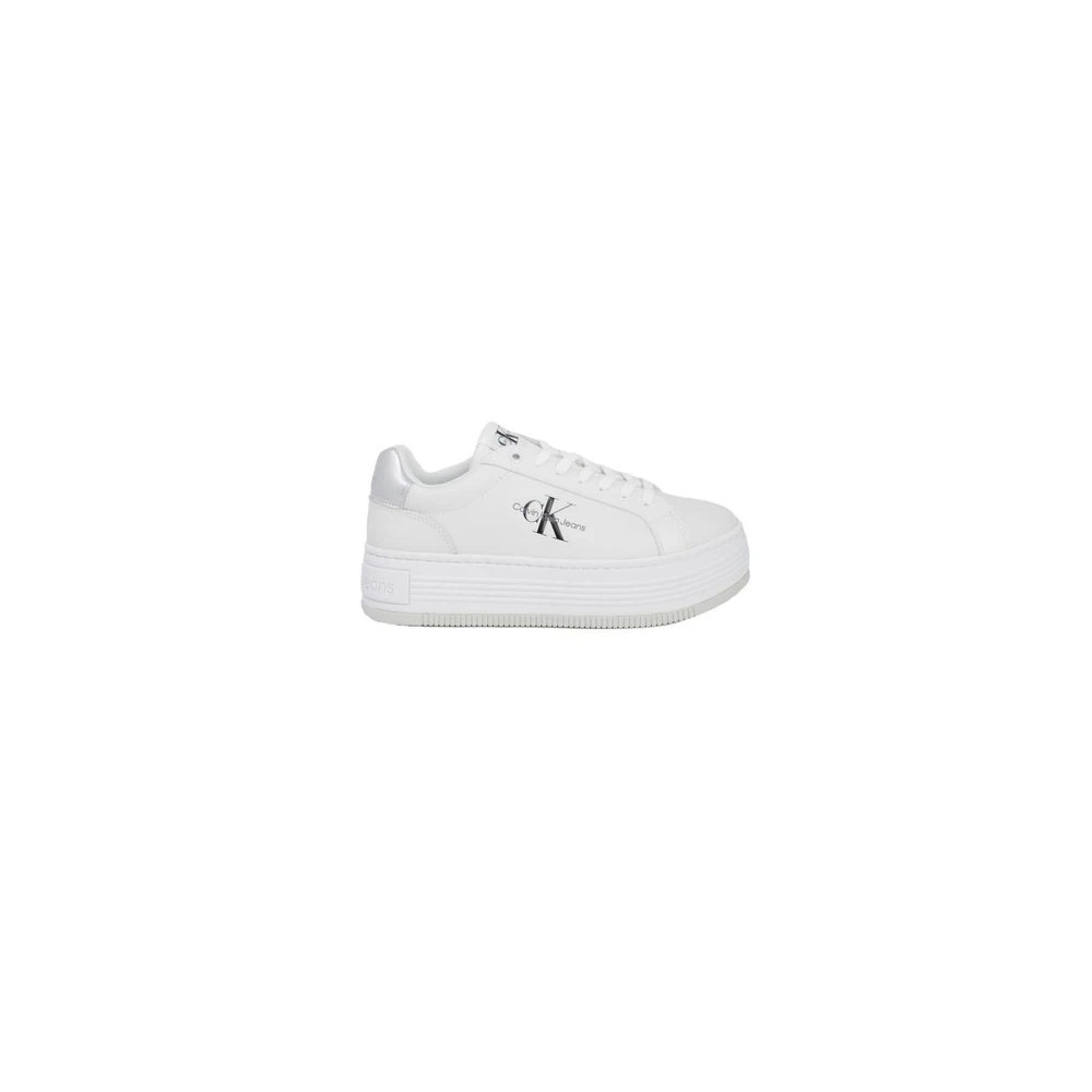 Calvin Klein Läder Sneakers med 4.5cm Klack Gray, Dam