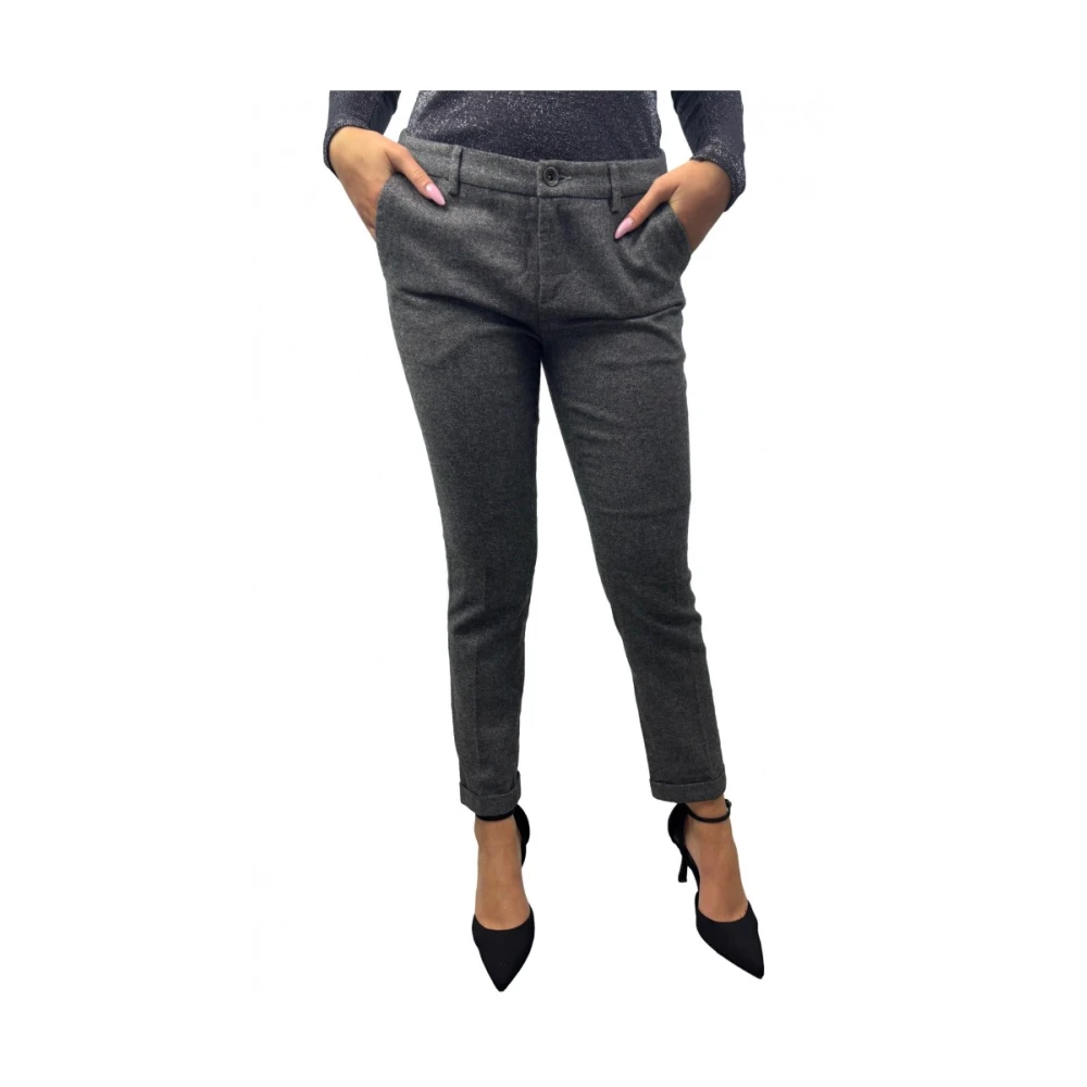 Liu Jo Grijze wollen broek Gray Dames