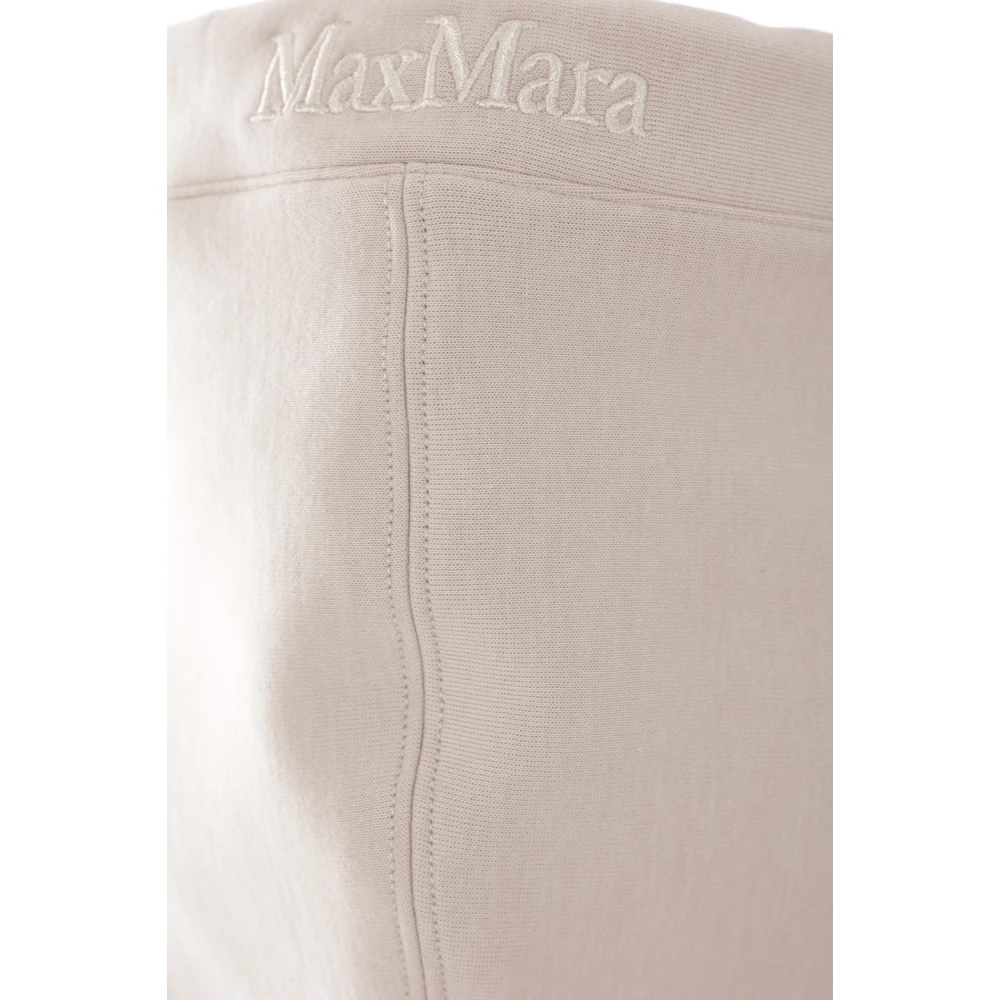 Max Mara Bruine Hoodie met Logoprint Brown Dames