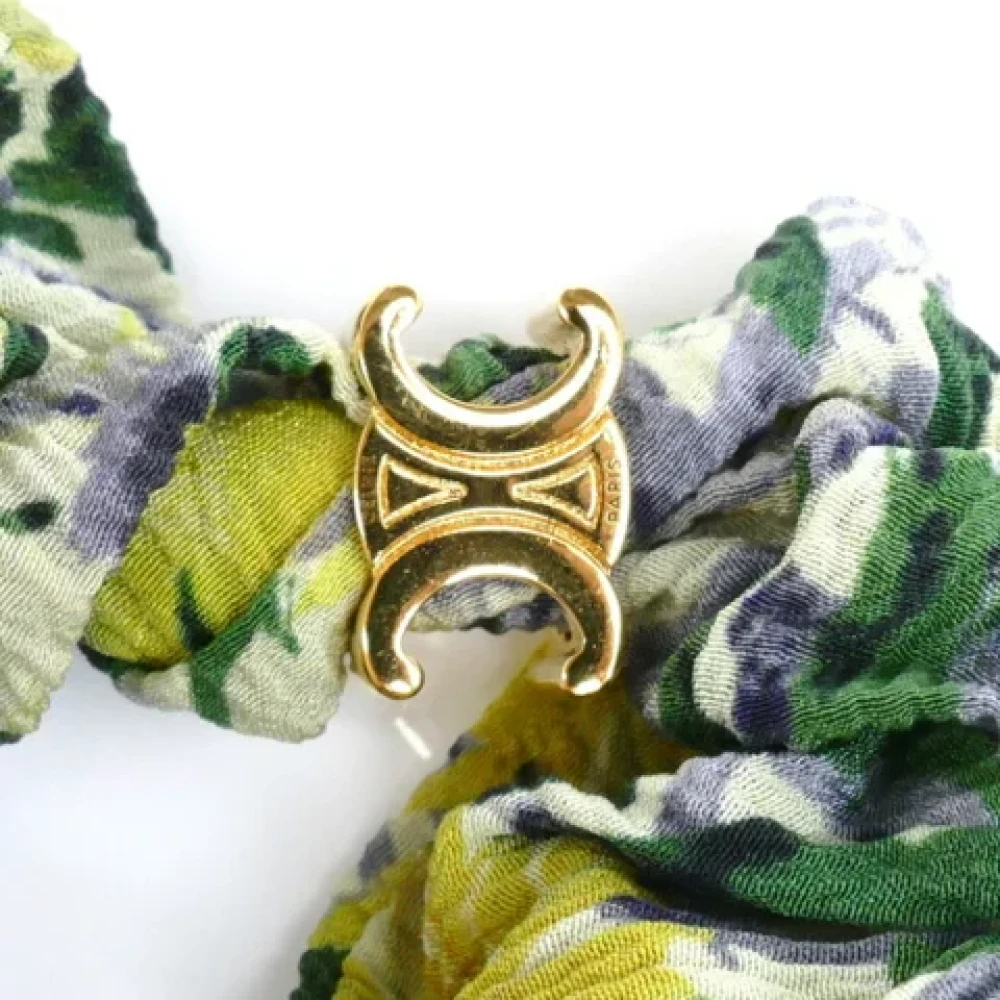 Celine Vintage Pre-owned Fabric hair-accessories Green Dames