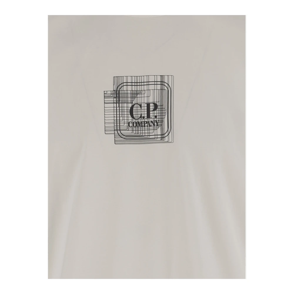 C.P. Company Katoenen T-shirt met logoprint White Heren