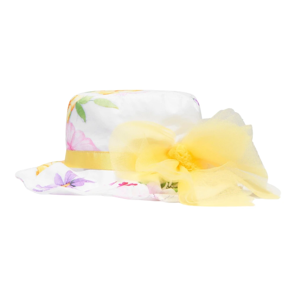 Monnalisa Multicolor Hats & Caps, Female, 50 Cm, Floral Print Summer Hat
