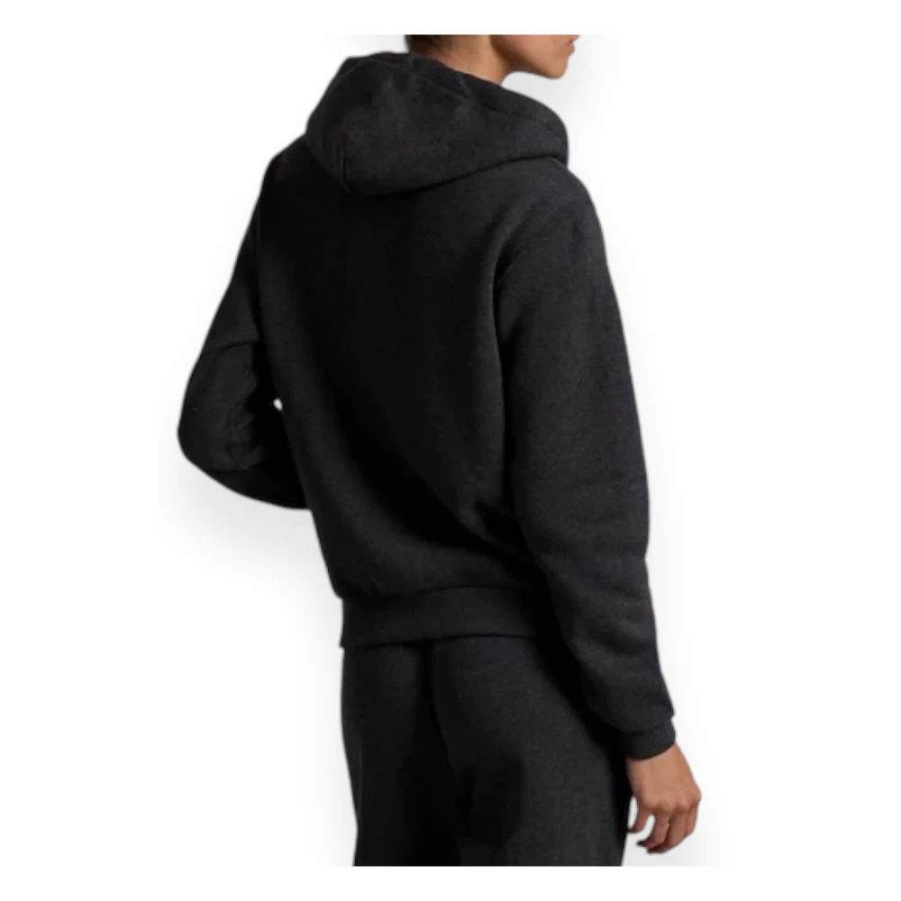 Polo Ralph Lauren Zip-through Hoodie Black Dames