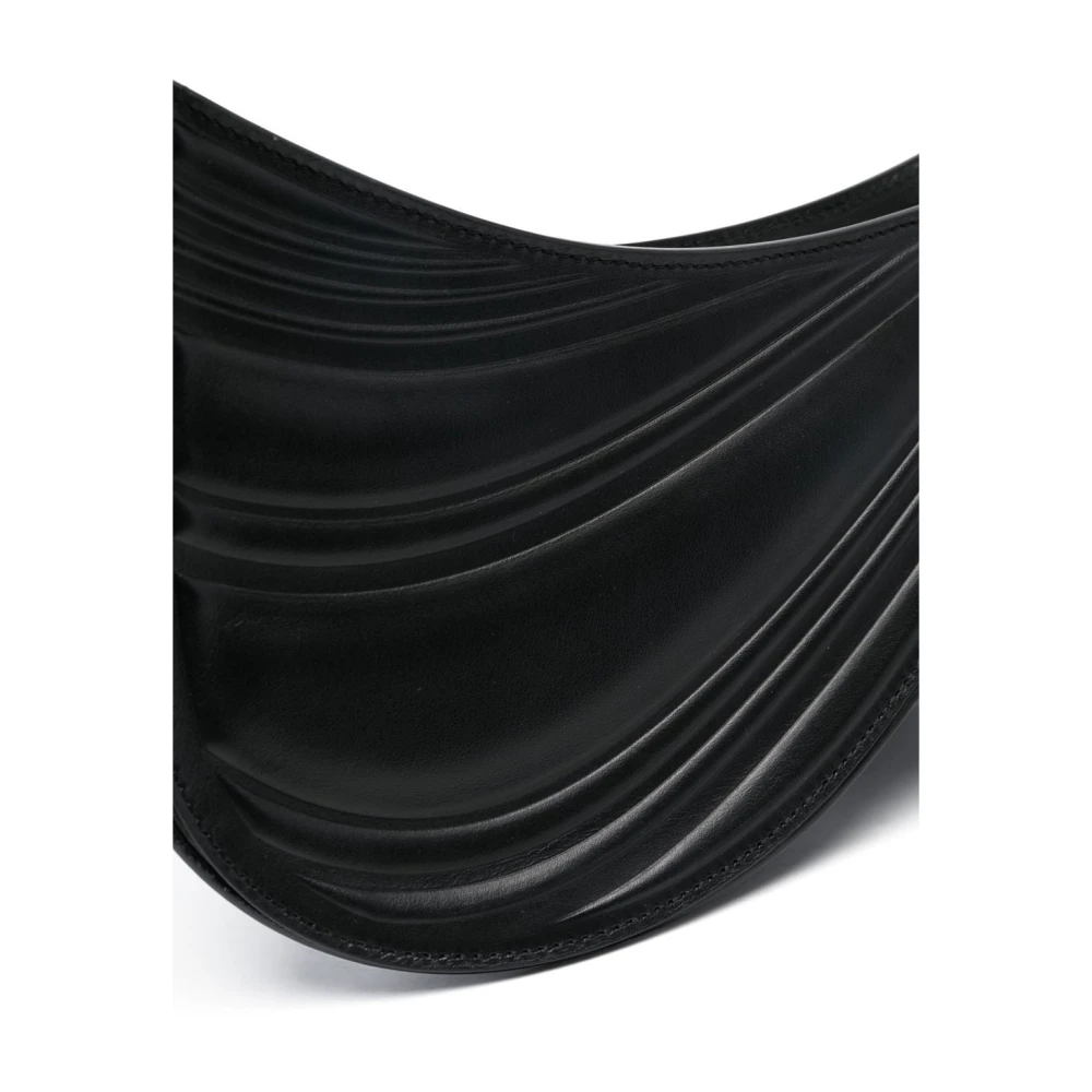 Mugler Zwarte Spiral Curve Schoudertas Black Dames