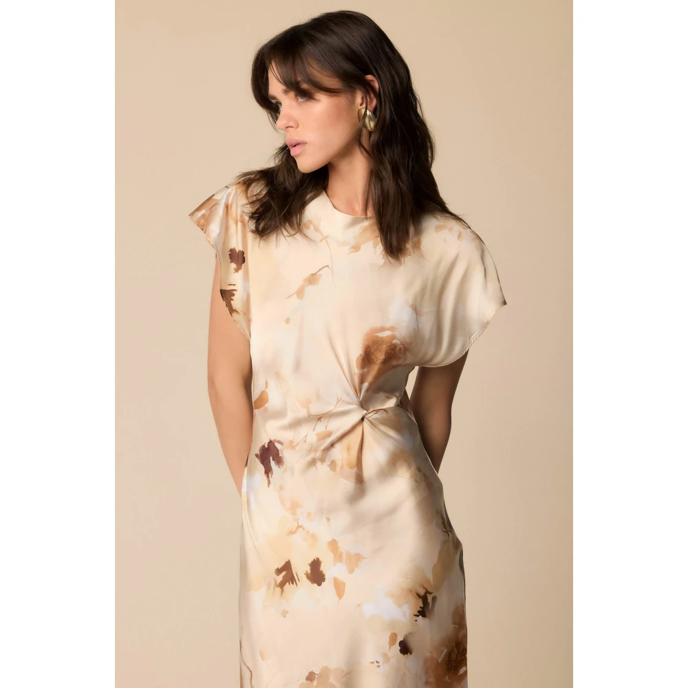 Kocca Bloemrijke midi-jurk met zachte silhouet Multicolor Dames
