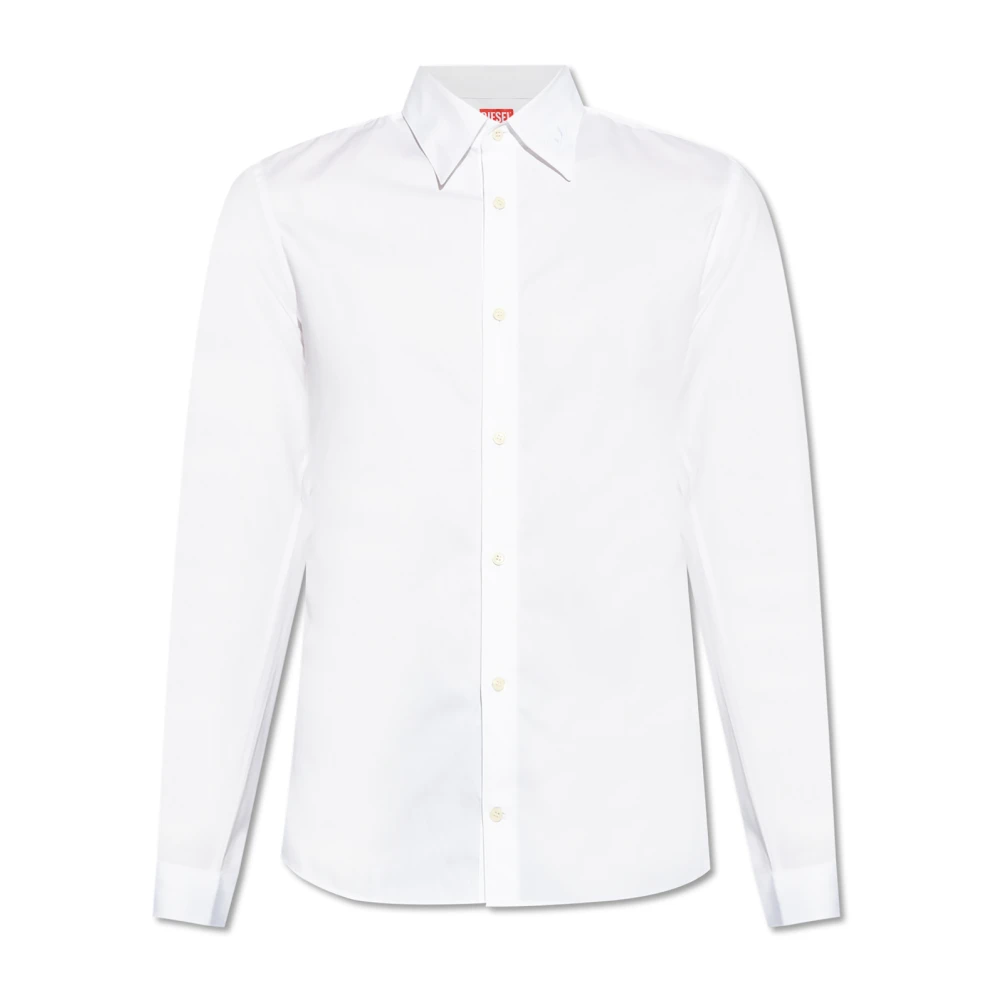 Diesel Uomo Bianco Camicia S-Fitty-A