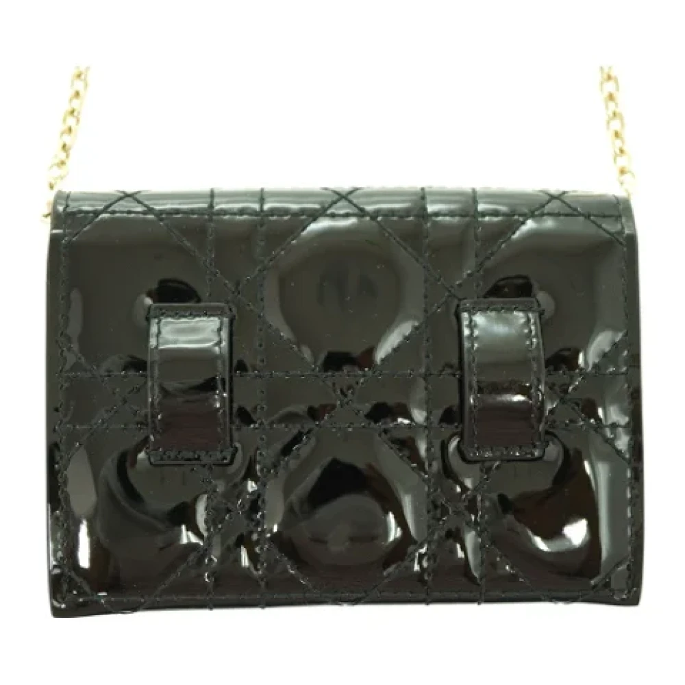Dior Vintage Pre-owned Leather shoulder-bags Black Dames