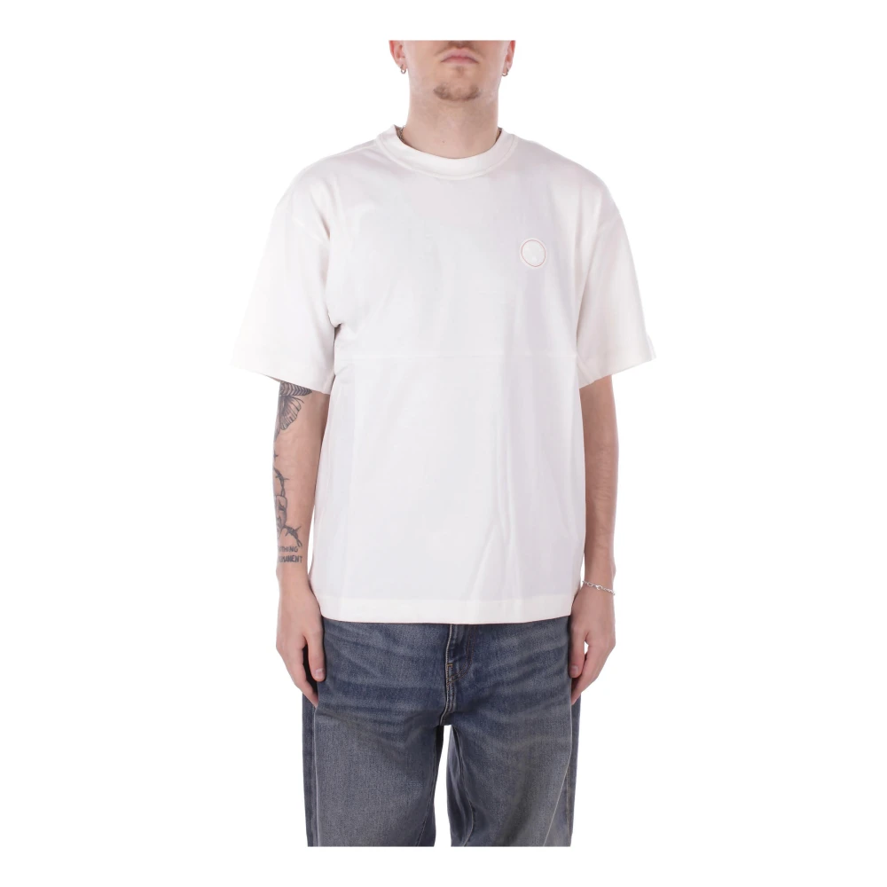 Napapijri Wit Logo T-shirt met Achterprint White Heren