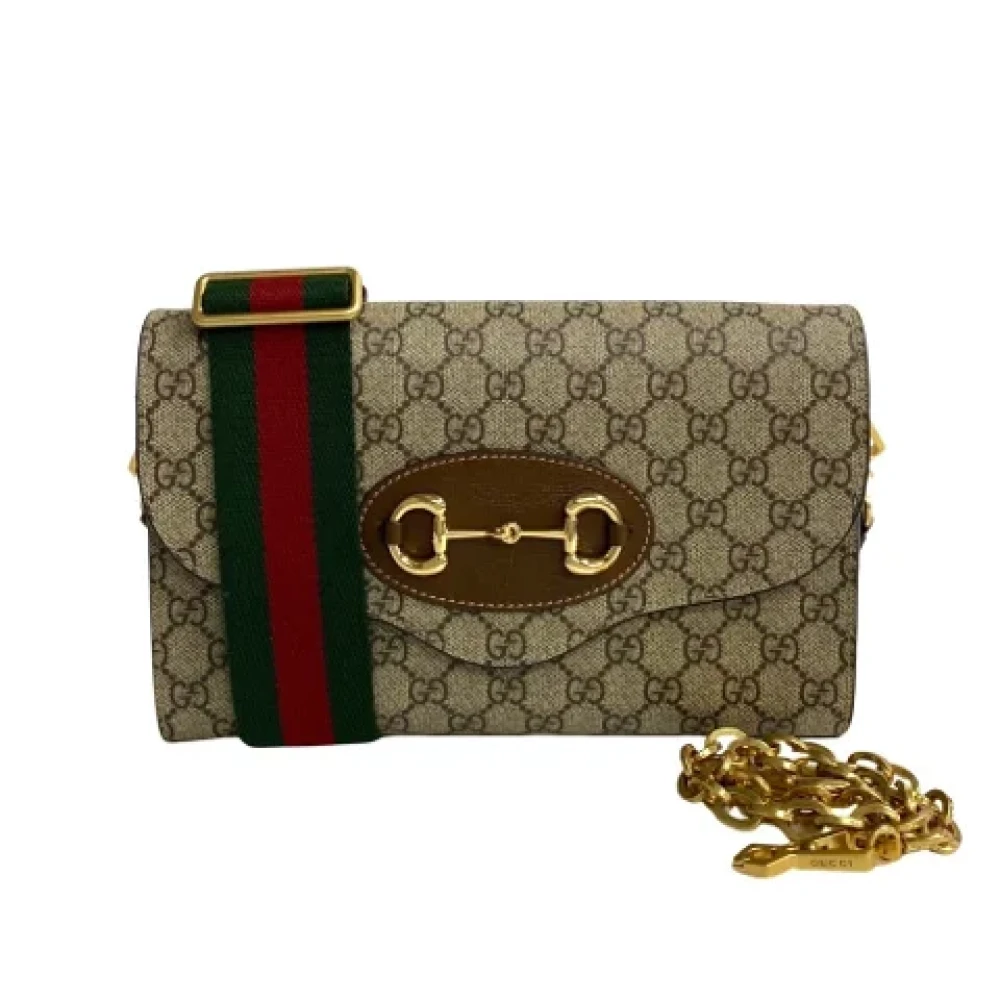 Gucci Vintage Pre-owned Leather shoulder-bags Brown Dames