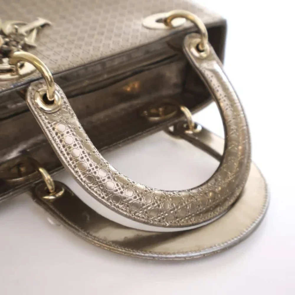 Dior Vintage Pre-owned Fabric handbags Yellow Dames
