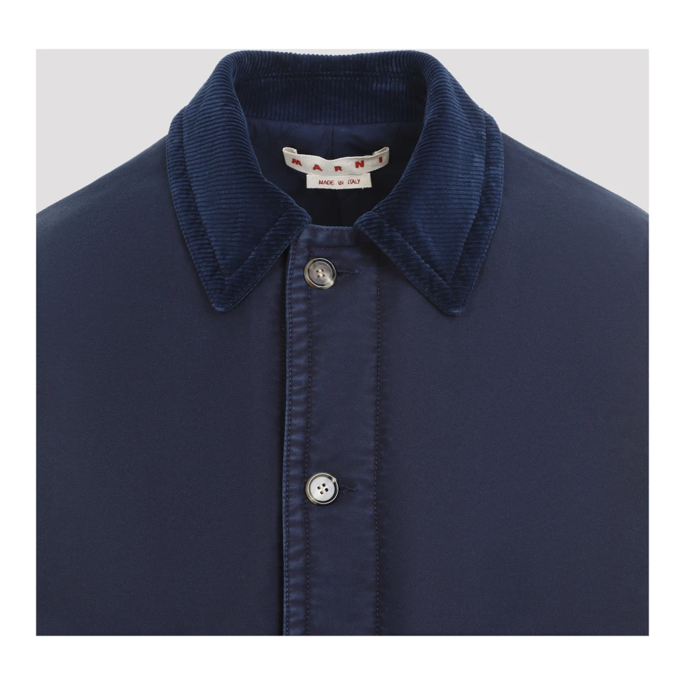 Marni Licht Marineblauwe Jas voor Stijlvolle Look Blue Heren