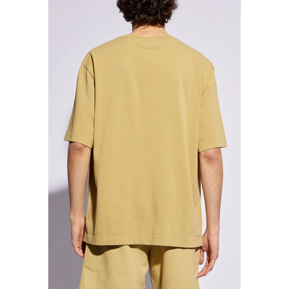 Maison Kitsuné T-shirt met logo Green Heren