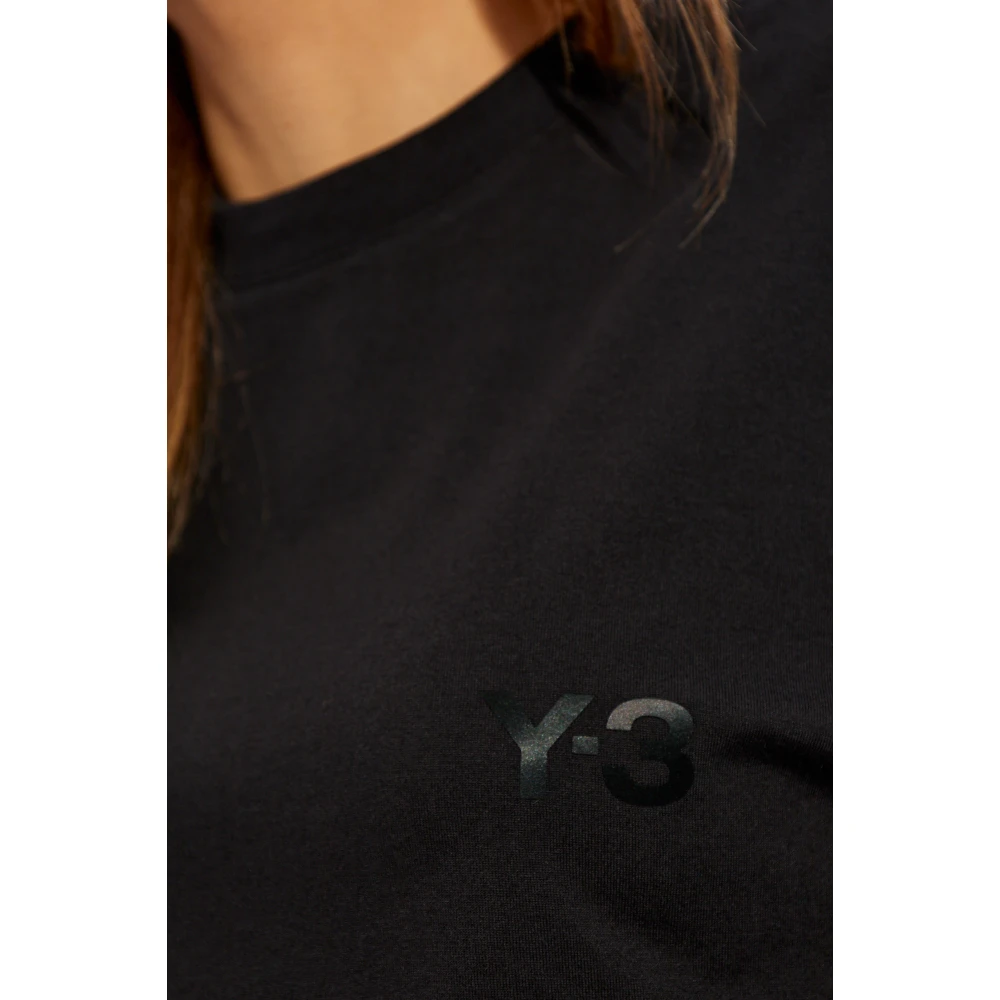 Y-3 T-shirt met logo Black Dames