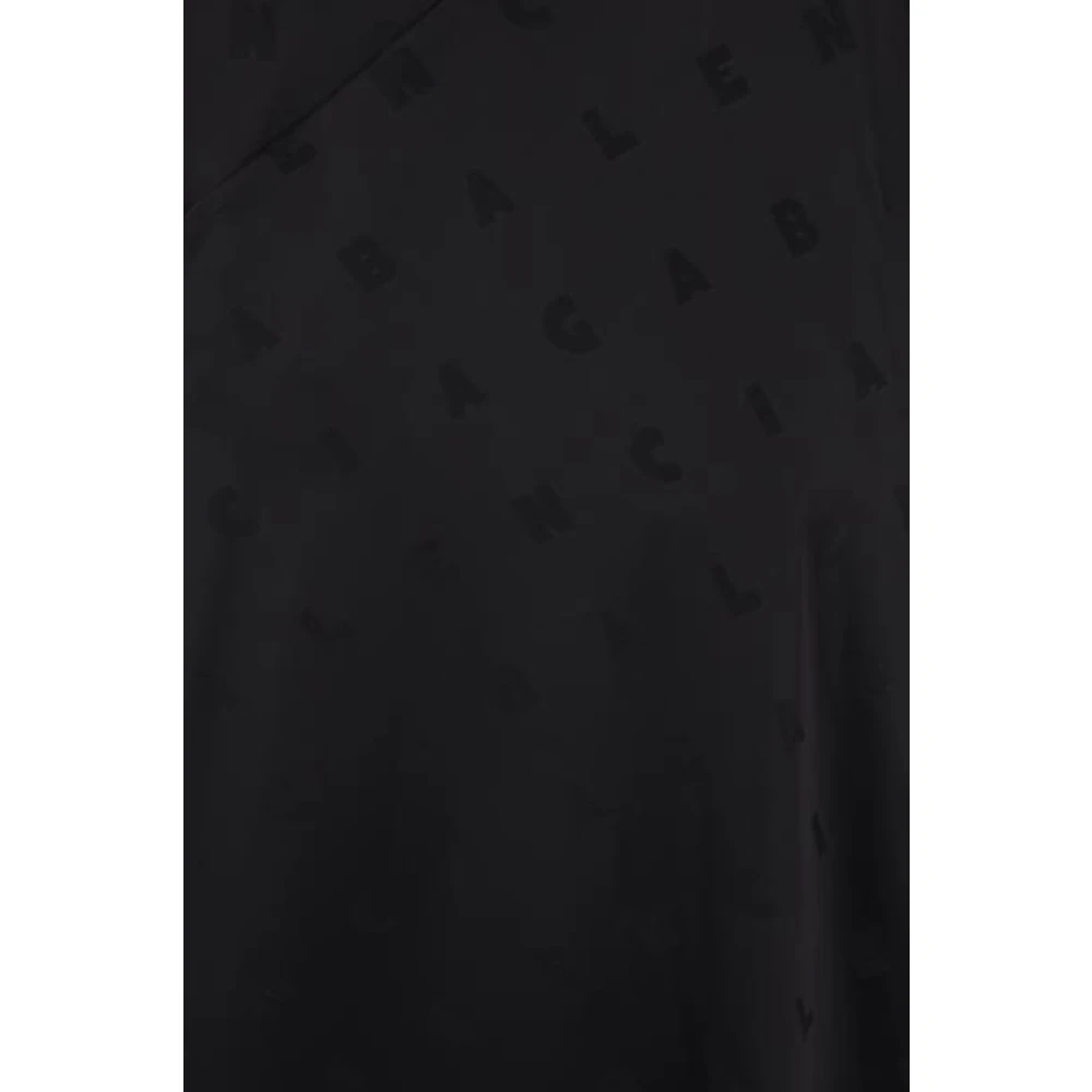 Balenciaga Mouwloze Logo Jacquard Maxi Jurk Black Dames