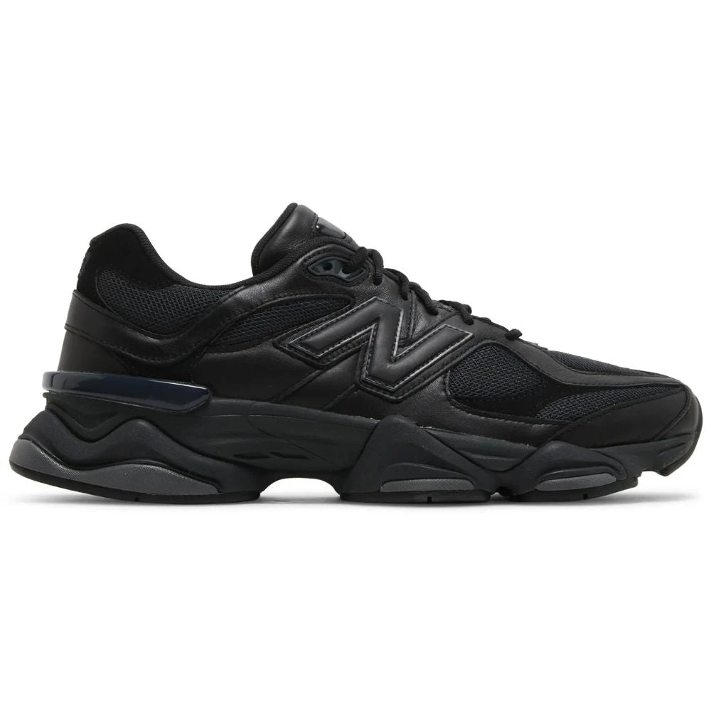 New Balance Men's Black Leather Unisex Trainers 9060 - Skateboarding - 10 1/2 Uk - Sport