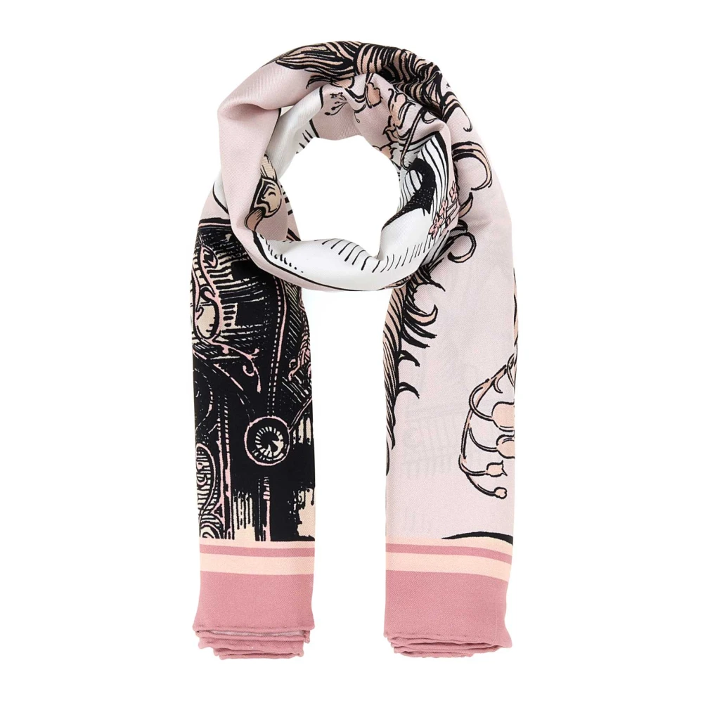 Burberry Women's Pink Etched Knight Silk Scarf - Silk Scarves - One Size - Accessories