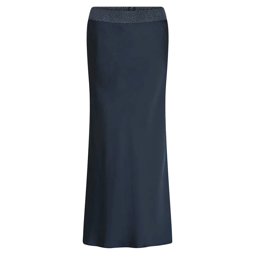 Gustav Bias Cut Lange Rok Blue Dames