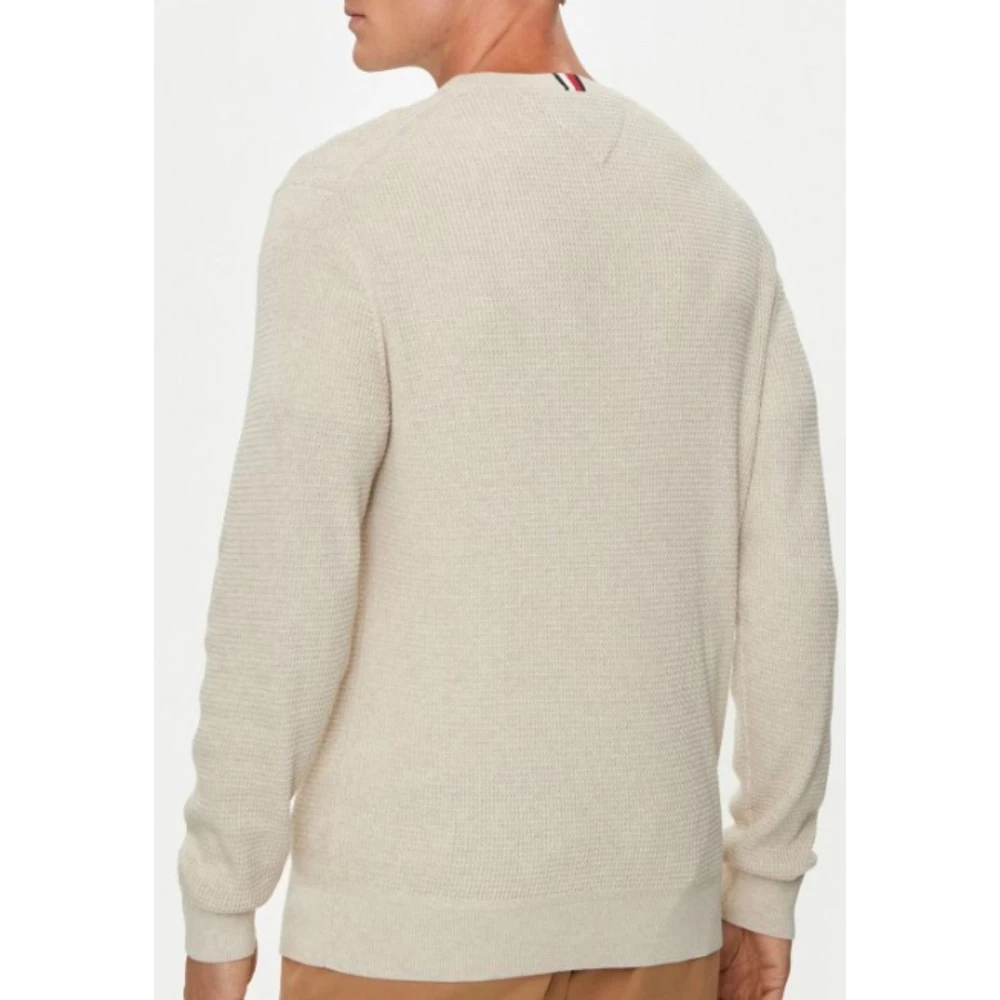 Tommy Hilfiger Heren Refined Crew Neck Sweater Beige Heren