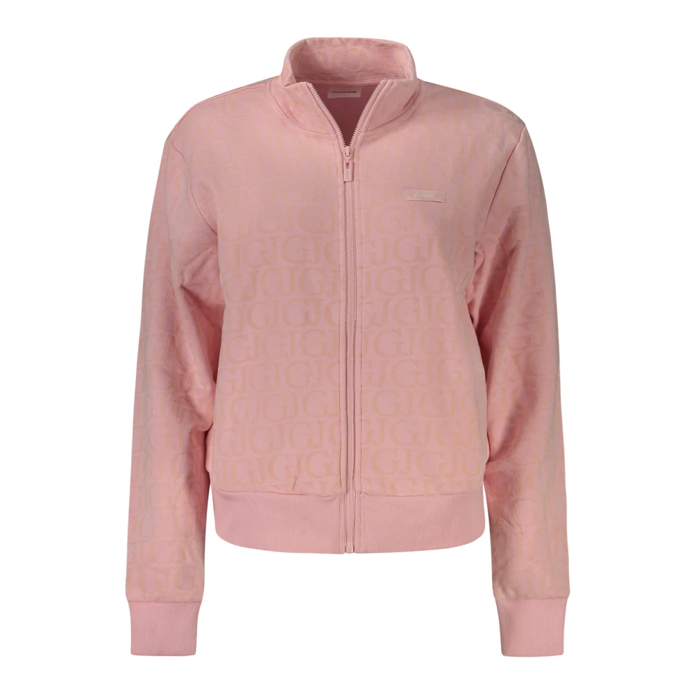 Guess Roze Sweater met Ritssluiting en Lange Mouwen Pink Dames