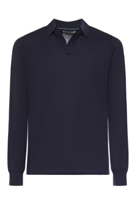 Polo Shirt Cotton Long Sleeves