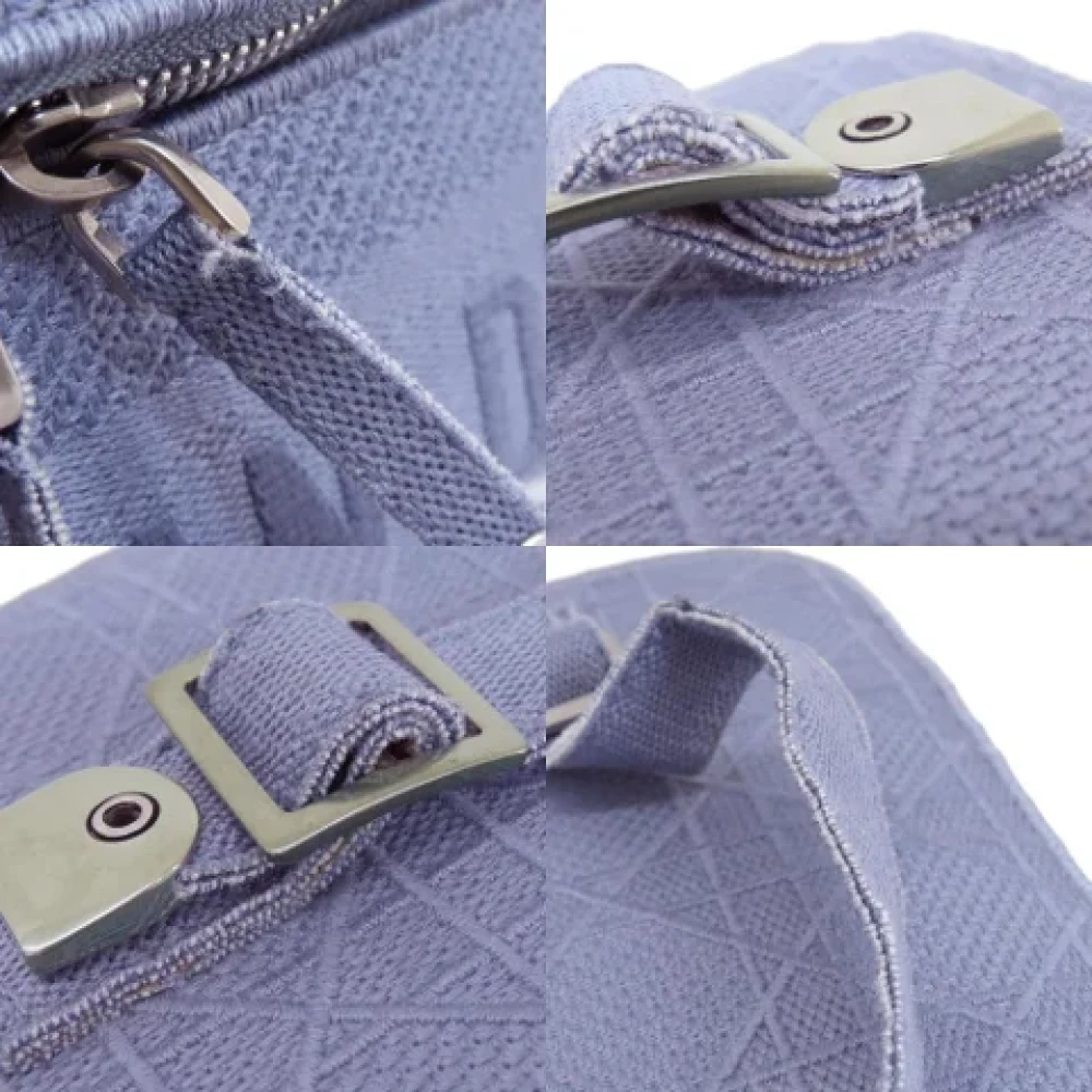 Dior Vintage Pre-owned Canvas handbags Blue Dames