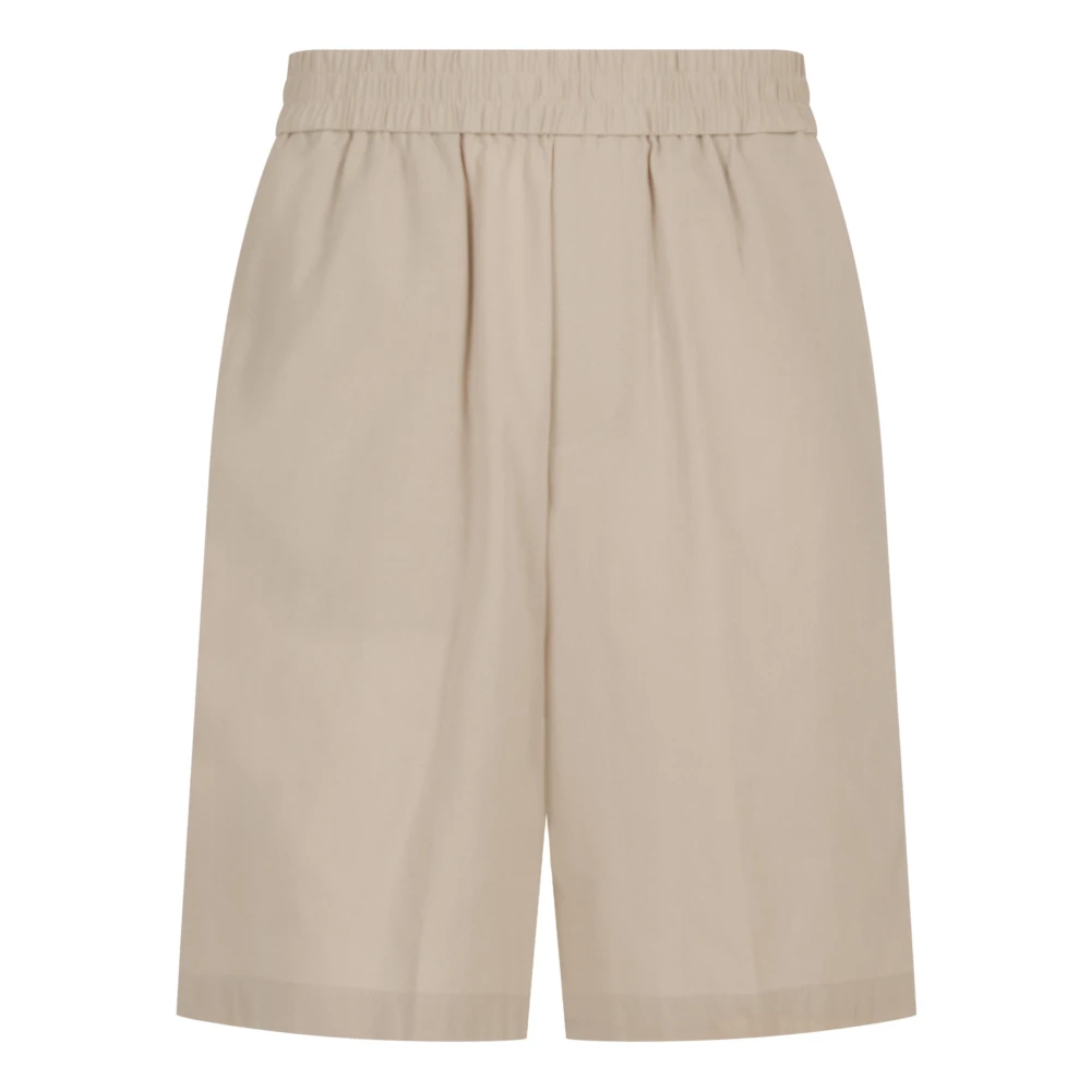 Ami Paris Bermuda shorts met hoge taille en zakken Beige Heren