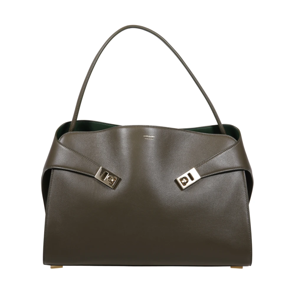 Salvatore Ferragamo Groene Hug Schoudertas Green Dames