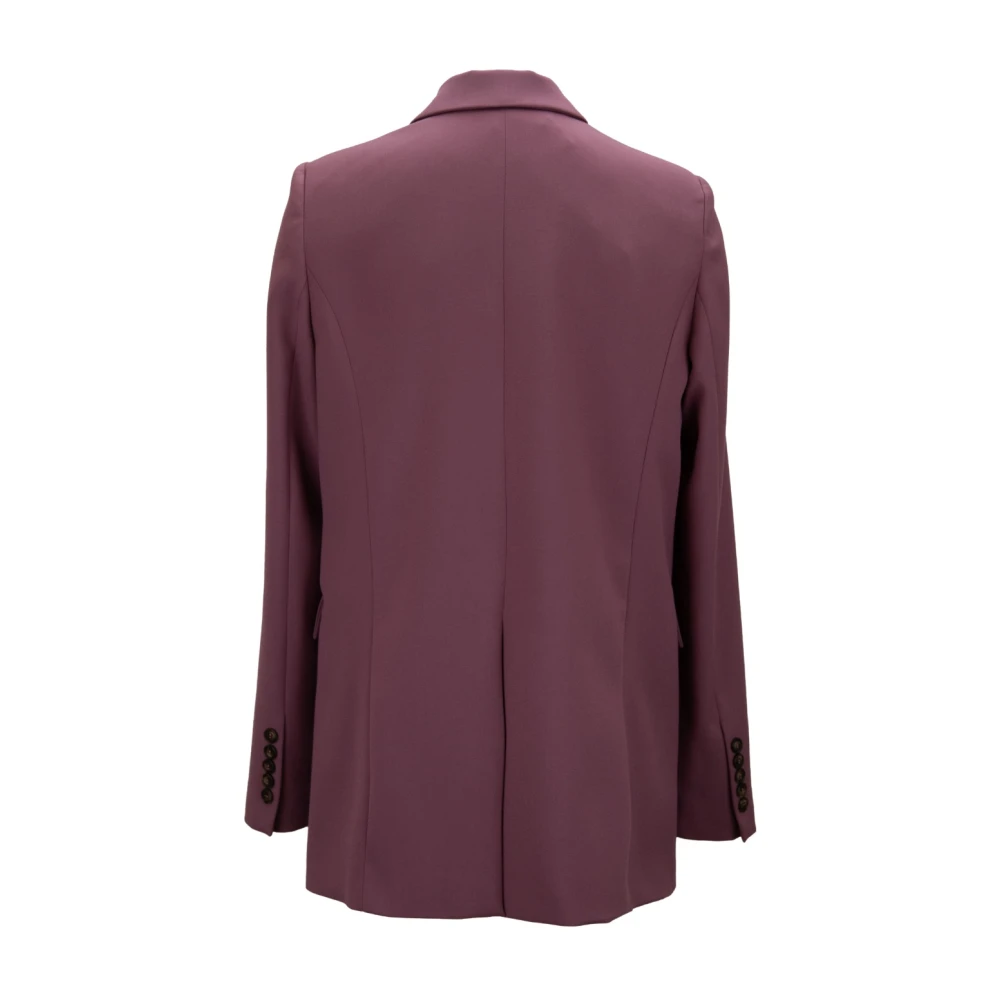 Aniye By Gestreepte damesblazer met knopen klassieke lange mouwen Pink Dames