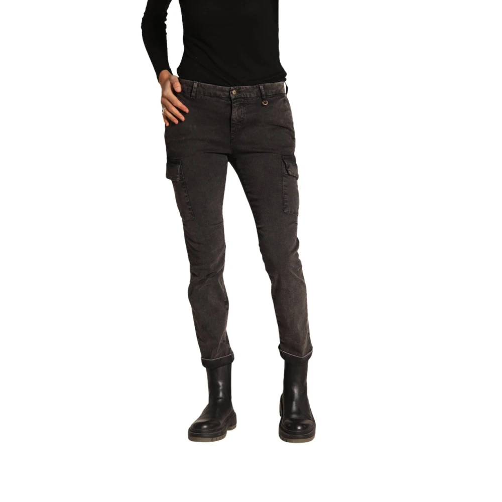 Mason's Curvy Fit Cargo Broek Zwart Black Dames