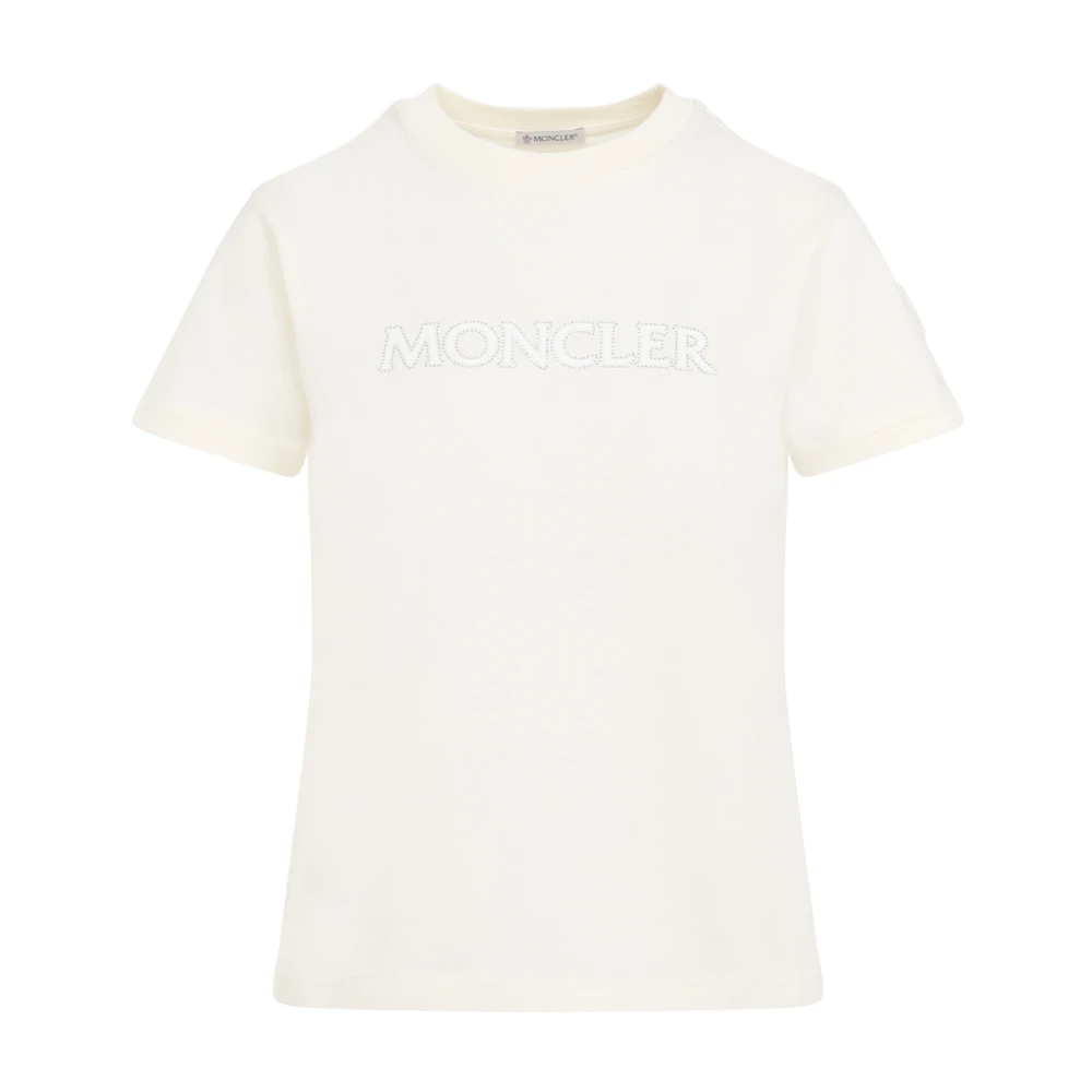 Moncler Neutrale T-shirt voor vrouwen Beige Dames