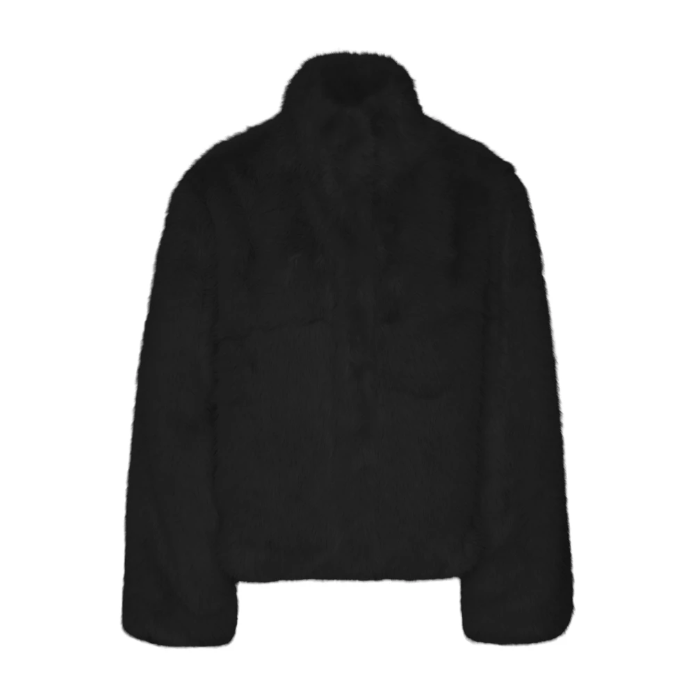 Vero Moda Zwarte korte jas bovenkleding met zakken Black Dames