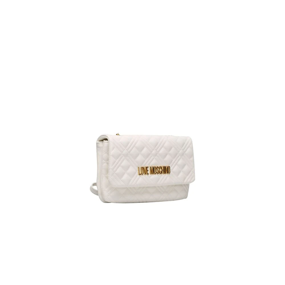 Love Moschino Schoudertas met klep sluiting White Dames