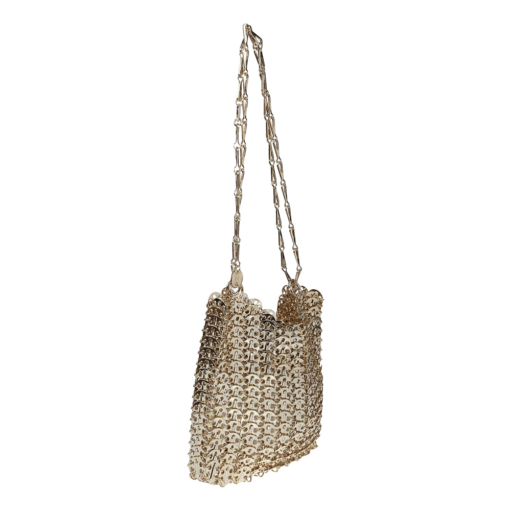 Paco Rabanne 1969 Lichtgouden Schoudertas Beige Dames