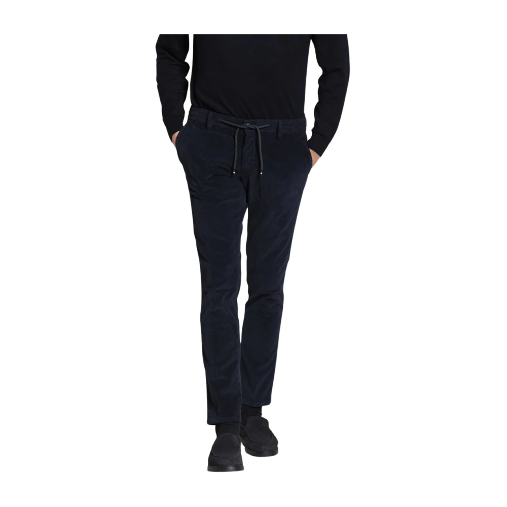 Mason's Men's Blue Chinos, M, Navy Corduroy Chino Trousers
