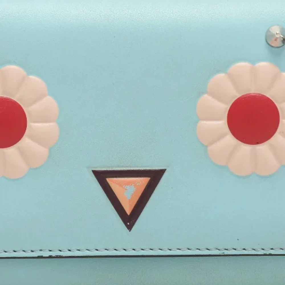 Fendi Vintage Pre-owned Leather wallets Blue Dames