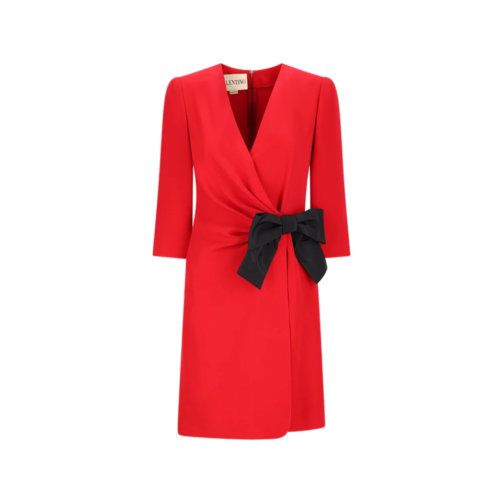 Valentino Garavani Women's Red Wrap Dresses, 2XS, Wrap Mini Dress
