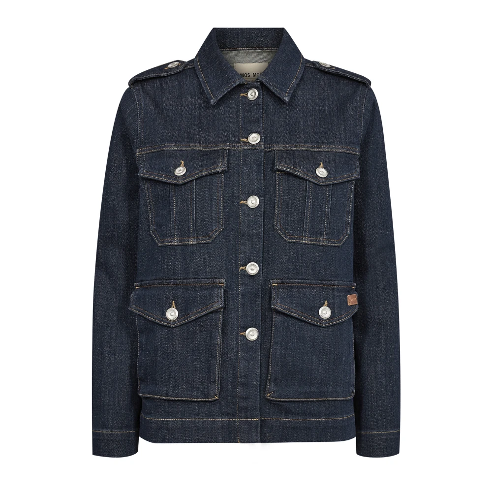 MOS MOSH Spijkerjasje met slimme details Blue Dames