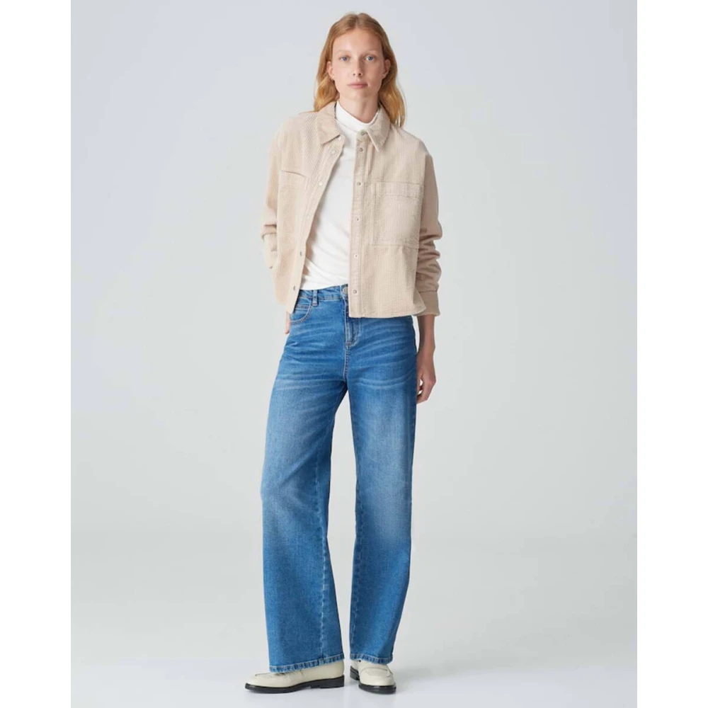 Opus Blouse met Lange Mouwen en Falba Brown Dames