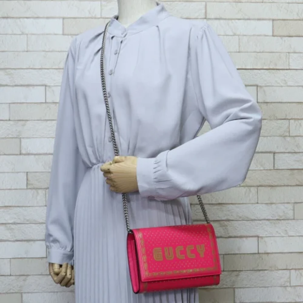 Gucci Vintage Pre-owned Leather shoulder-bags Pink Dames