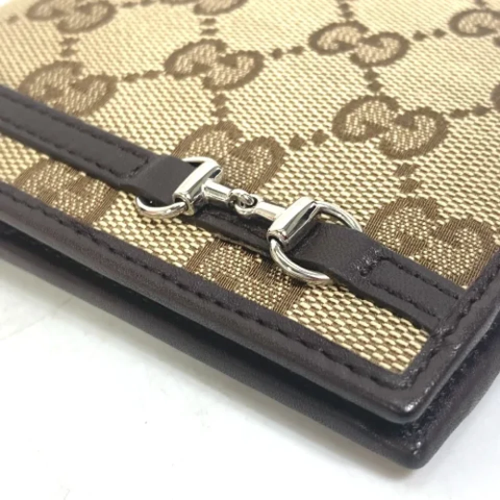 Gucci Vintage Pre-owned Leather wallets Beige Dames