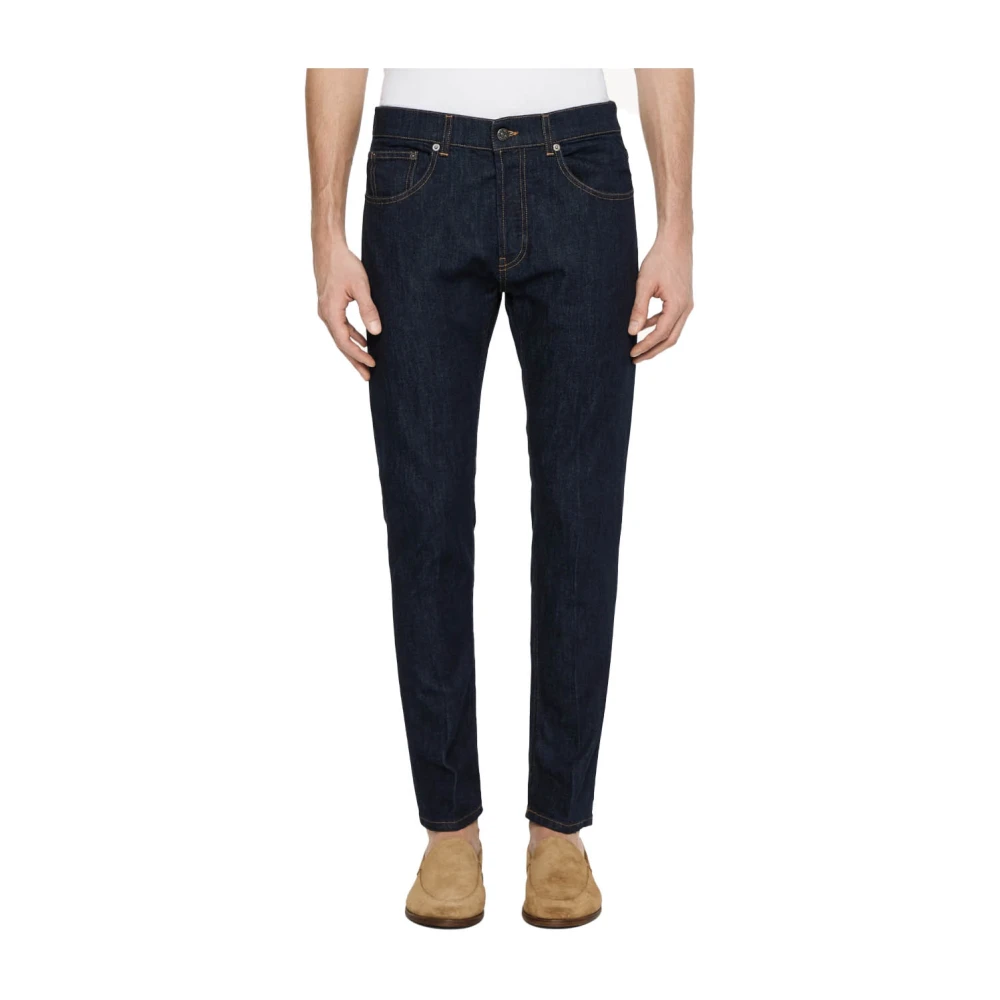 Dondup Slim Fit Carrot Jeans Blauw Denim Blue Heren