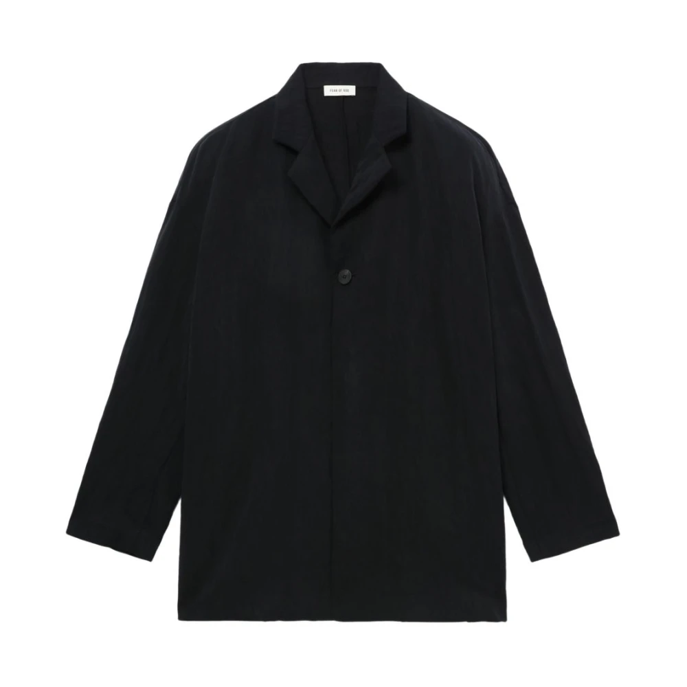 Fear Of God Black Blazers, Male, S, Notched Lapel Blazer