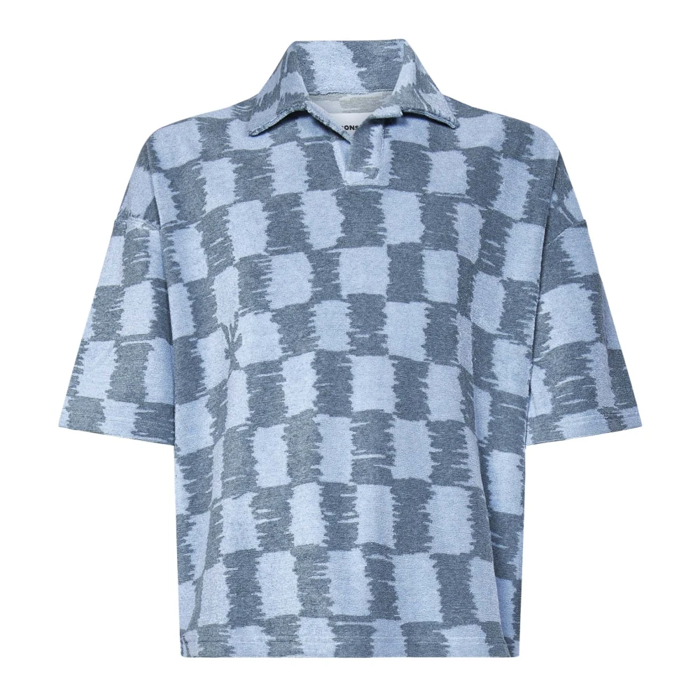 Bonsai Blauw V-hals Polo T-shirt Blue Heren