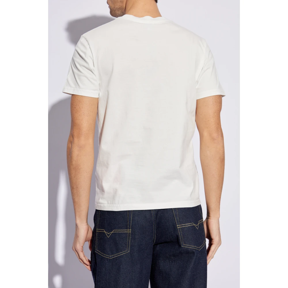 Kenzo T-shirt met geborduurd logo White Heren